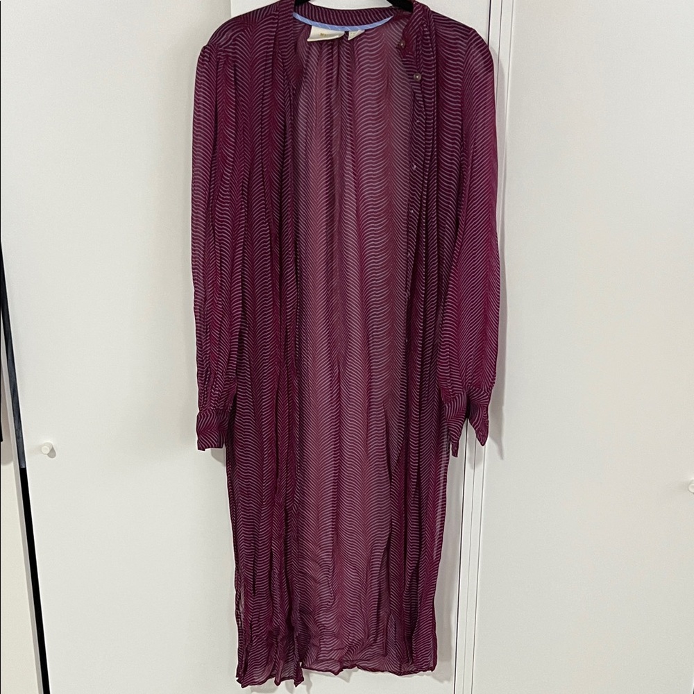 Anthropologie Marve Striped Purple Top